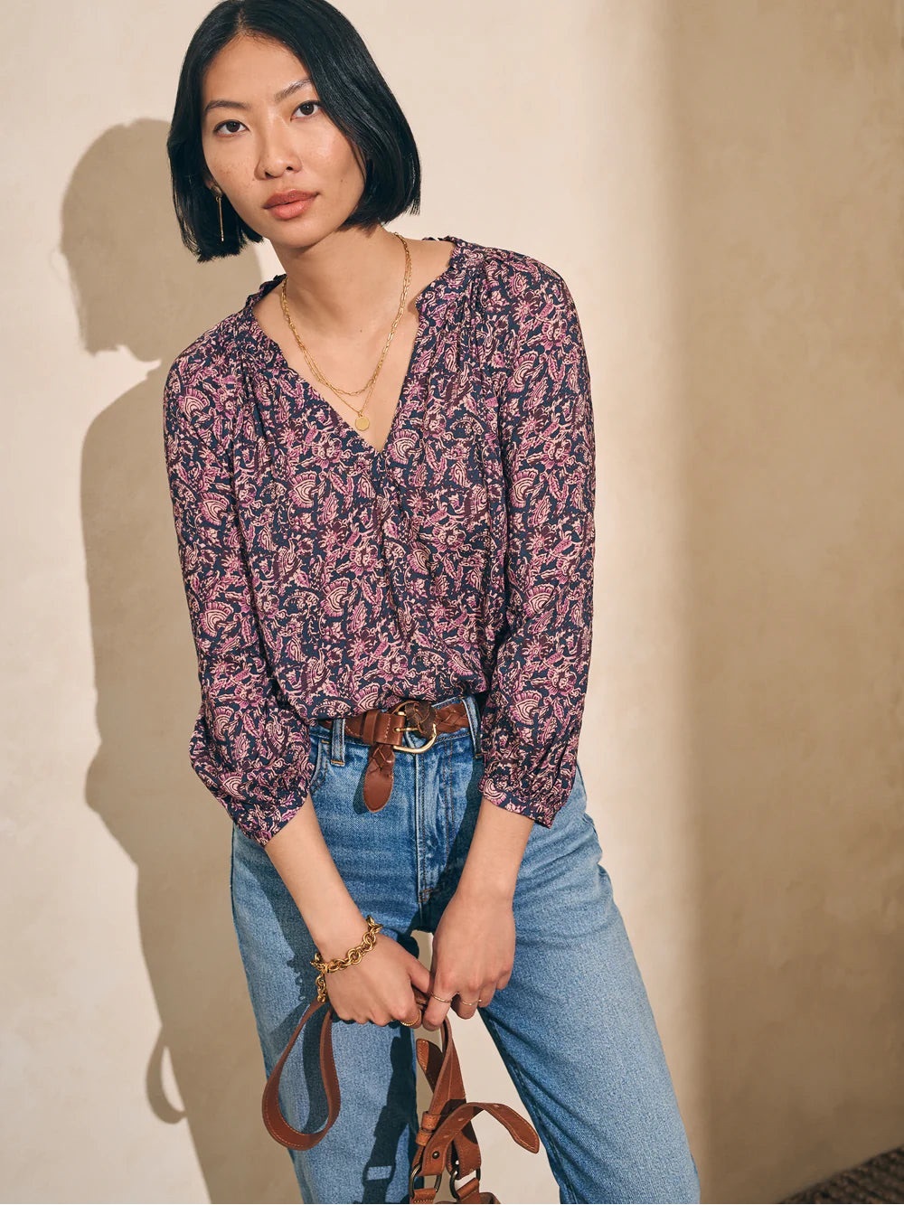 Faherty Portia Top , sz : medium